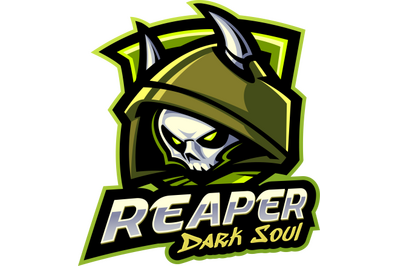Reaper dark soul esport mascot logo design