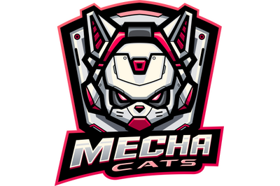 Mecha cats esport mascot logo design