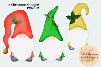 3 Christmas Gnomes
