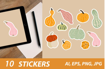 Pumpkins collection / Printable Stickers Cricut Design