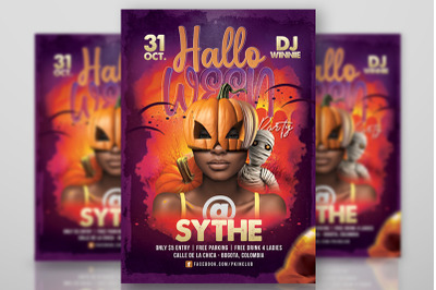 Halloween Themed Masked Party Flyer