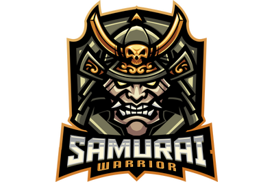 Samurai warrior esport mascot logo design