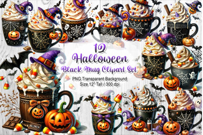 Halloween Black Mug Design Sublimation