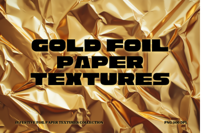 Festive Gold Foil Paper Textures