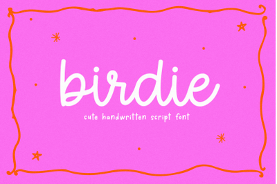 Birdie - Cute Script Font
