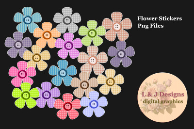 18 Flower Stickers