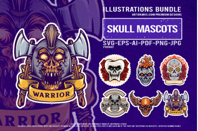 Unique skull set tooth sugar flaming warrior biker wings