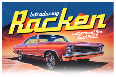 Racken Retro Futurism Display Font