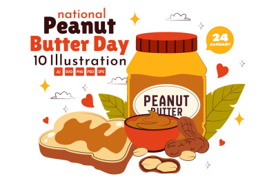 10 National Peanut Butter Day Illustration
