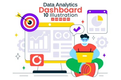 10 Data Analytics Dashboard Illustration