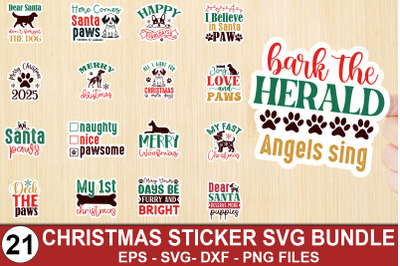 Christmas Dog Sticker Bundle