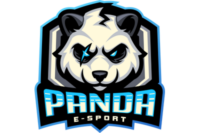 Panda esport mascot logo design