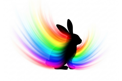 Rainbow Aura Bunny