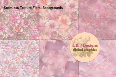 6 Seamless Texture Floral Backgrounds
