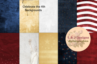 10 Celebrate the 4th textured backgrounds