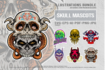 Terrifying skull halloween demon monster cursed warrior spooky viking