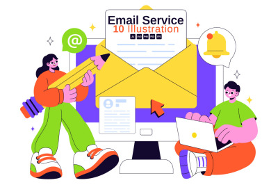 10 Email Service Illustration
