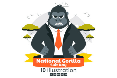 10 National Gorilla Suit Day Illustration