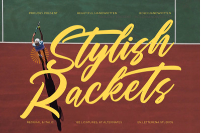 Stylish Rackets - Beautiful Handwritten Font