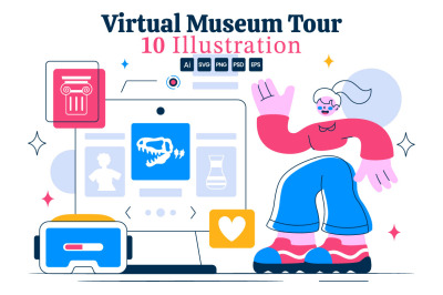 10 Virtual Museum Tour Illustration