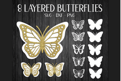 Butterfly SVG Bundle, 3D Butterfly Svg, Butterfly SVG Layered