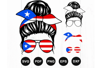 Puerto Rico Mom Life Svg, Puerto Rican Mom Life
