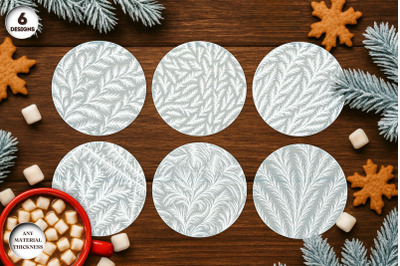 Frost Pattern Coffee Coasters SVG Bundle