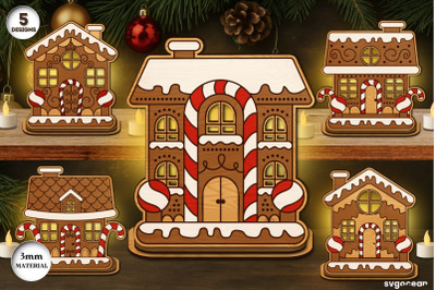 Gingerbread House Candle Holders Bundle