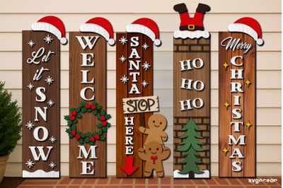 Christmas Porch Sign Laser Cut Bundle