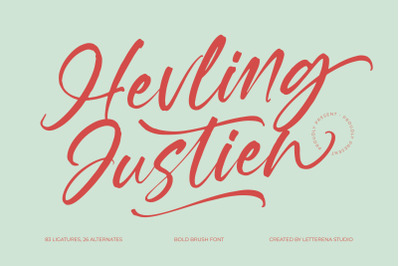 Hevling Justien - Bold Brush Font