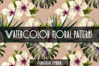Watercolor floral patterns (VECTOR)