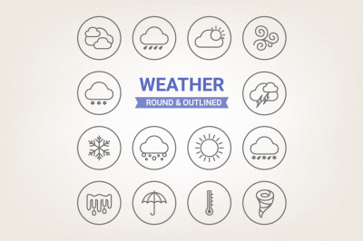Circle Weather Icons
