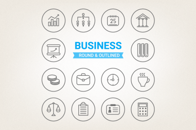 Circle Business Icons