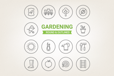 Circle Gardening Icons