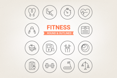 Circle Fitness Icons