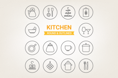 Circle Kitchen Icons