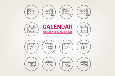 Circle Calendar Icons