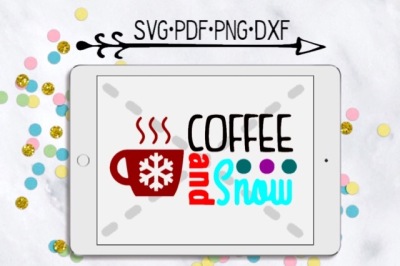 Coffee And Snow Cutting Design 