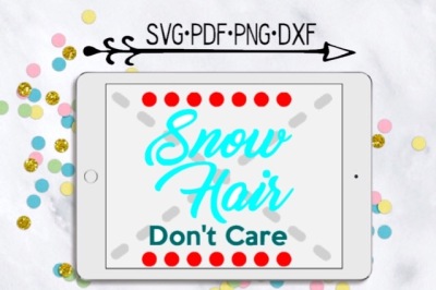 Snow Hair Don't Care Cutting Design 