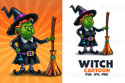 Witch Cartoon Character Digital Painting
