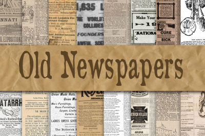Old Newspapers Digital Paper Textures