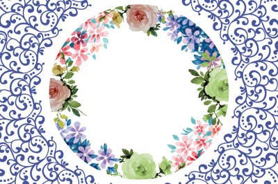 wedding floral frame