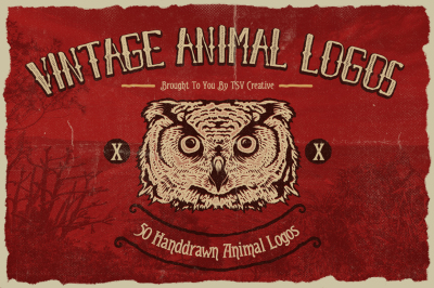 50 Vintage Animal Logo