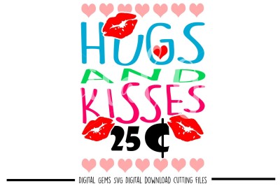 Hugs And Kisses SVG / DXF / EPS / PNG Files