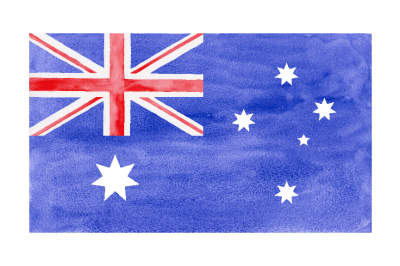 Watercolor Flag of Australia