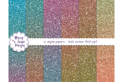Rainbow Glitter Backgrounds / Digital Papers