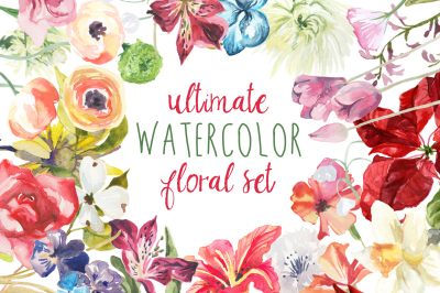 The Ultimate Watercolor Floral Set