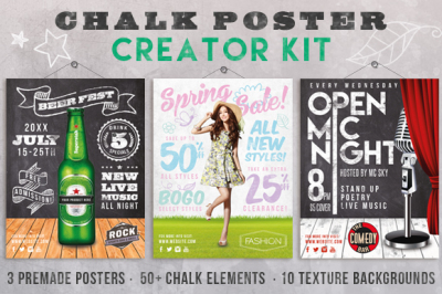 Chalk Poster Ad Creator Kit