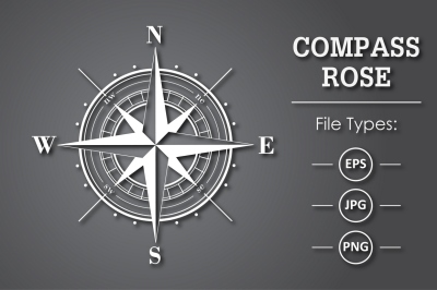 Vector compass rose (windrose)