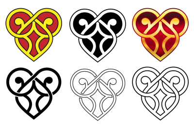 Celtic Heart Design - Vector